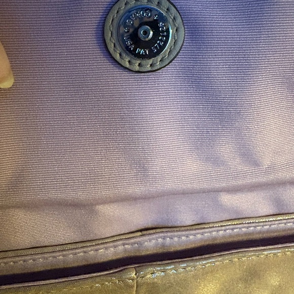 Largest Vintage Coach Gold Wristlet with Shimmery Finish - Picture 8 of 11